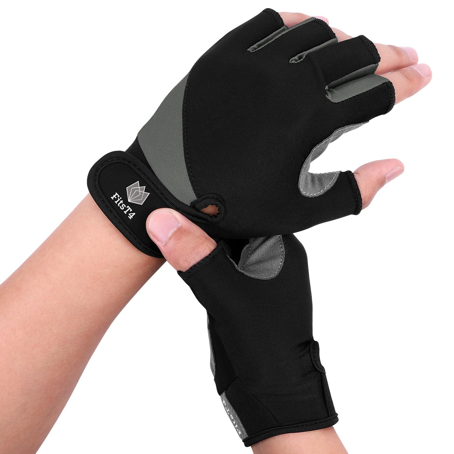 FitsT4 Sports Half Finger Padded Palm Gloves for Diving, Sailing, Jet Skiing, Stand-UP Boarding, Kayaking and Water Skiing, Suitable for Men&Women&Youth - Image 3