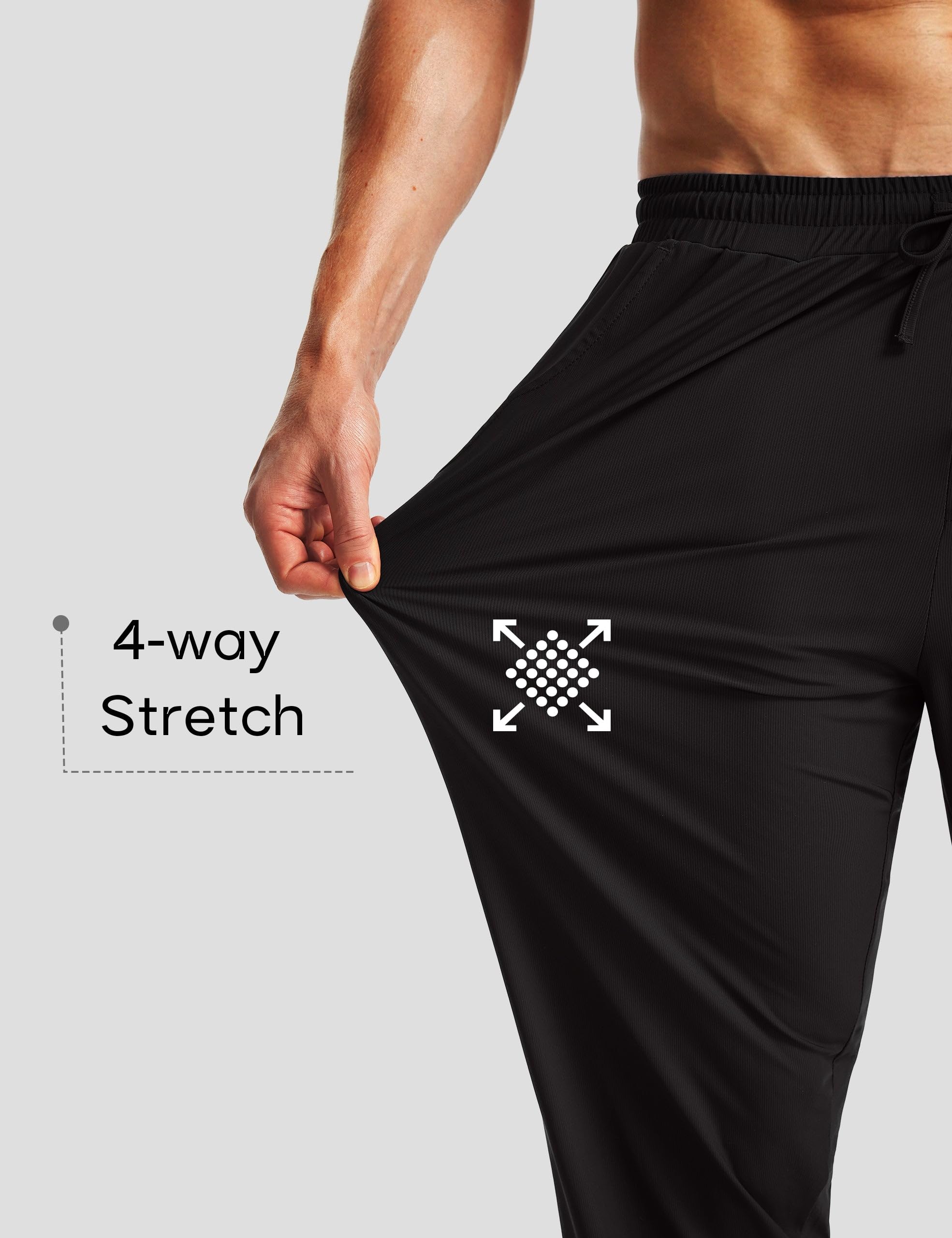 FitsT4 Sports Mens Beach Pants Swim Pants Loose Fit Quick Dry UPF 50+ with Pockets Drawstring Waist for Yacht Daily Wear - Image 6